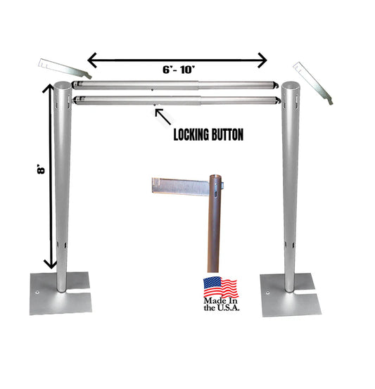 8FT Heavy-Duty Pipe & Drape Standard Backdrop Stand