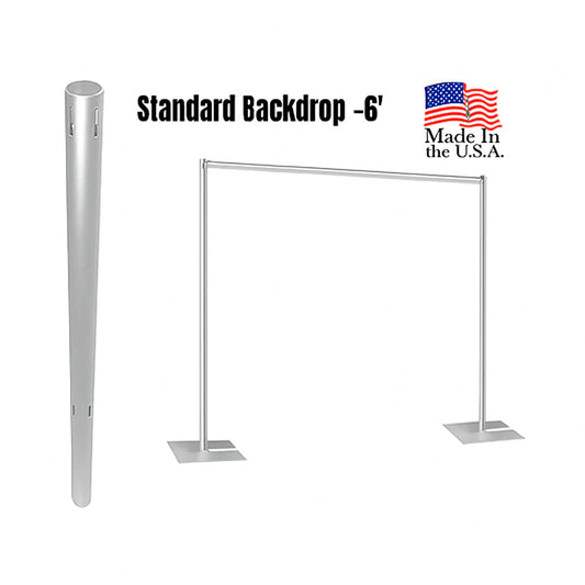 6FT Heavy-Duty Pipe & Drape Standard Backdrop Stand