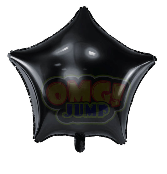 18" Black Star Mylar Foil Balloon (Doz.)