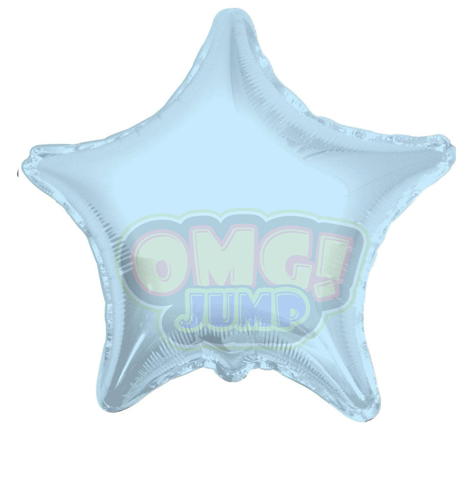 18" Light Blue Star Mylar Foil Balloon