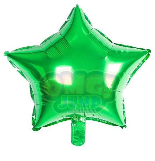 18" Green Star Mylar Foil Balloon