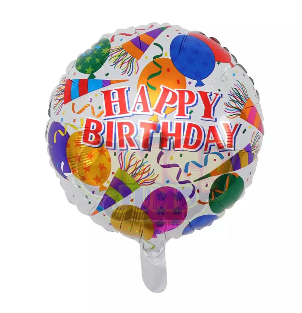 18" HAPPY BIRTHDAY MYLAR FOIL BALLOON #14