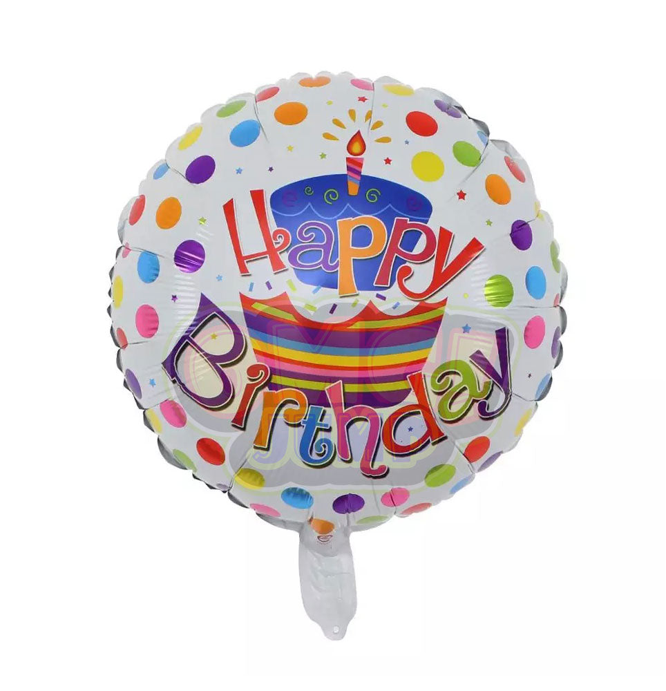 18" HAPPY BIRTHDAY MYLAR FOIL BALLOON #21