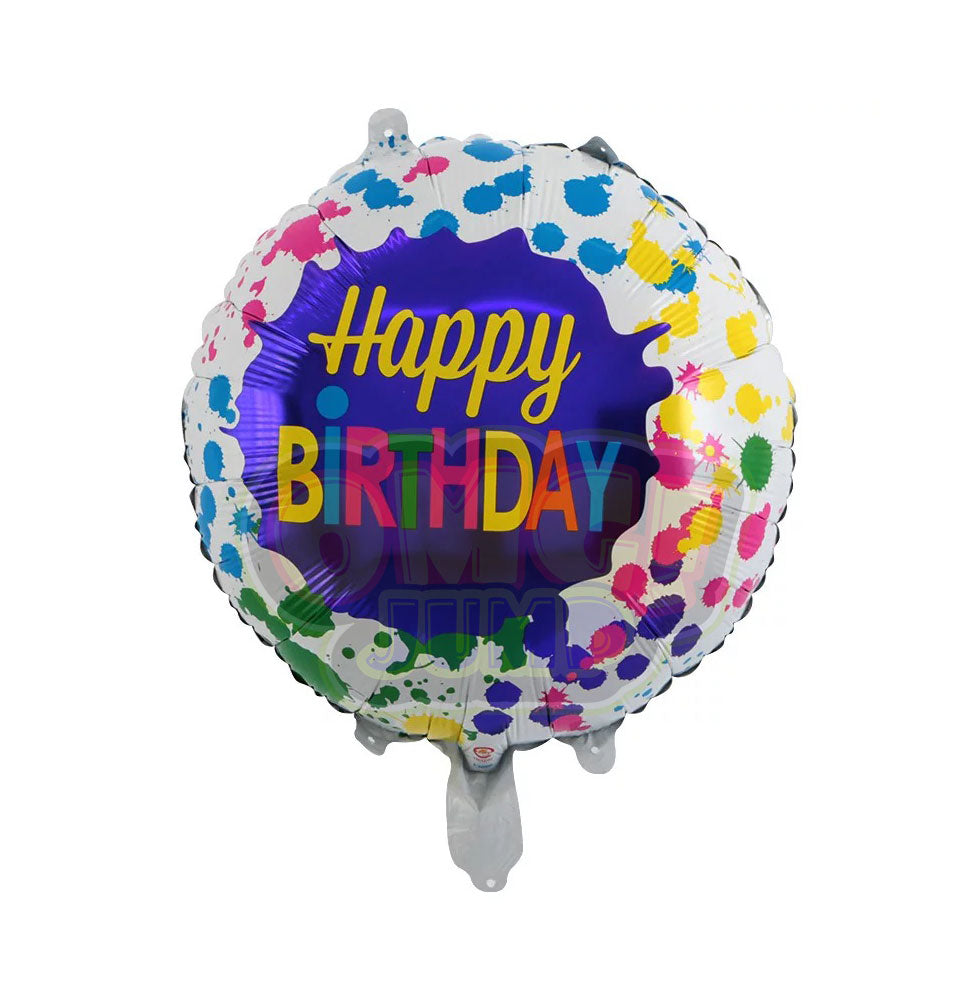 18" HAPPY BIRTHDAY MYLAR FOIL BALLOON #25