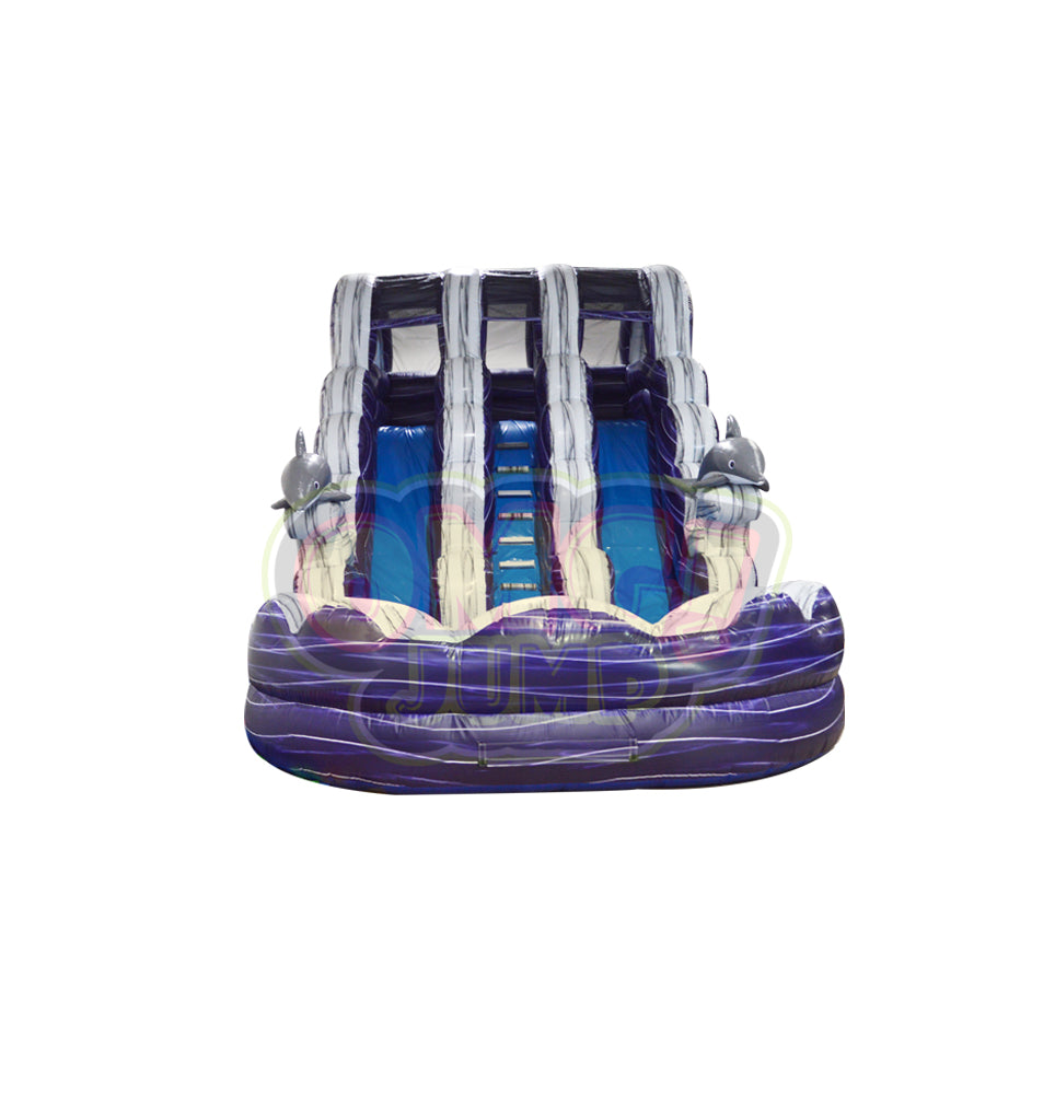 18' Double Lane Waterslide Purple splash