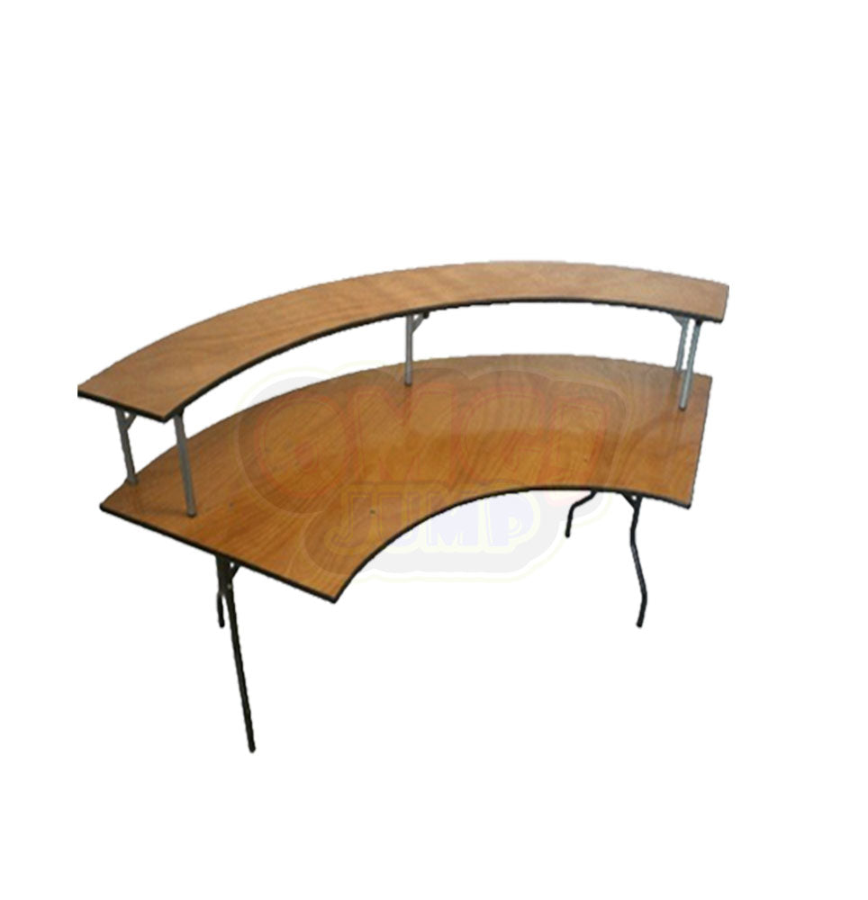 Wooden Serpentine Table for Weddings & Events