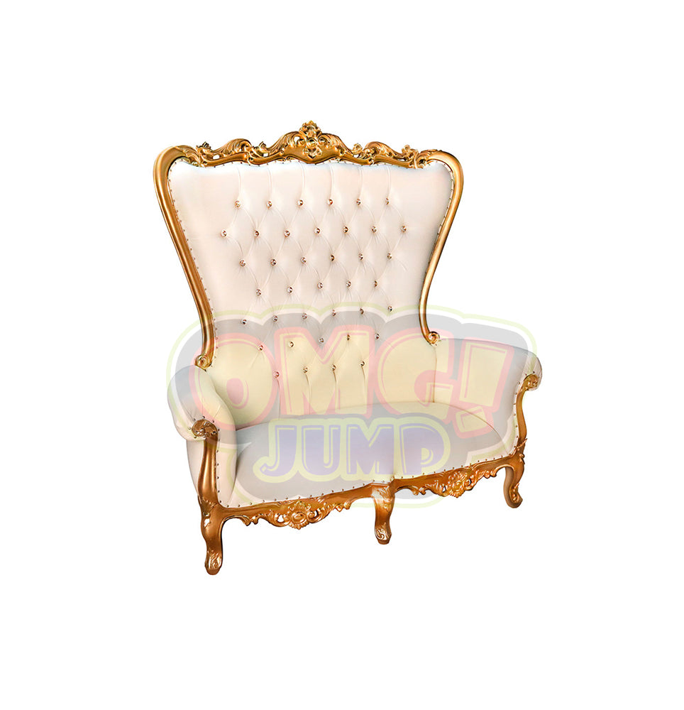 White Loveseat Throne Chair for Weddings