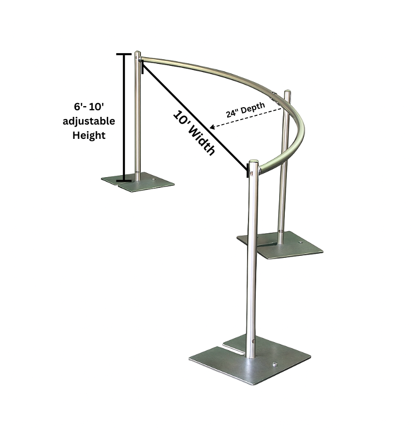 10' Curved Backdrop (6'-10' uprights)