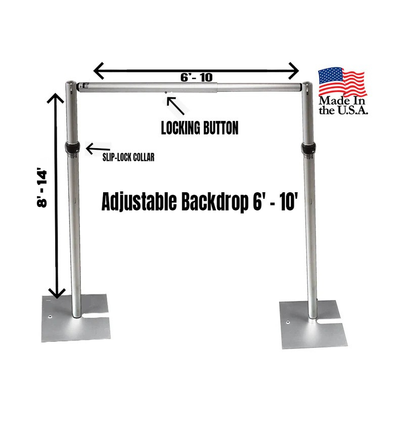 8 - 14 FT Adjustable Heavy-Duty Pipe & Drape Backdrop Stand 2