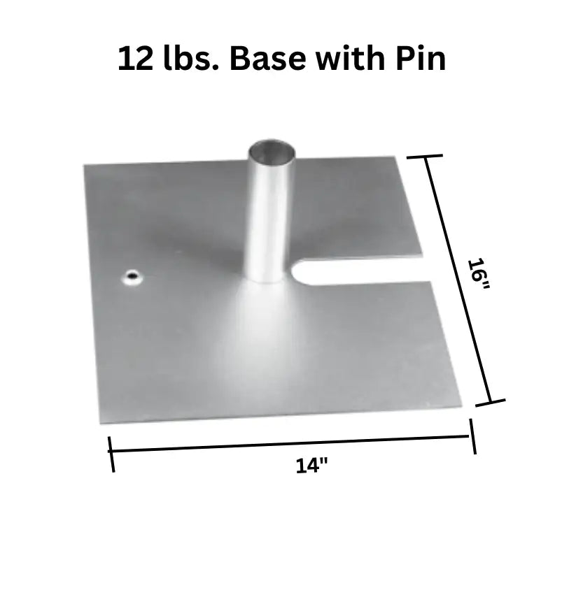 12 LB Base Plate with Pin