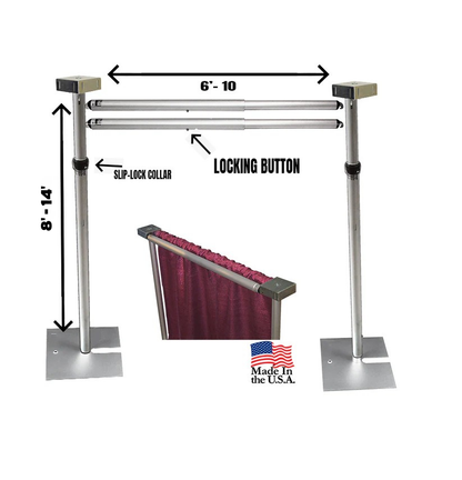 8 - 14 FT Adjustable Heavy-Duty Pipe & Drape Backdrop Stand 4