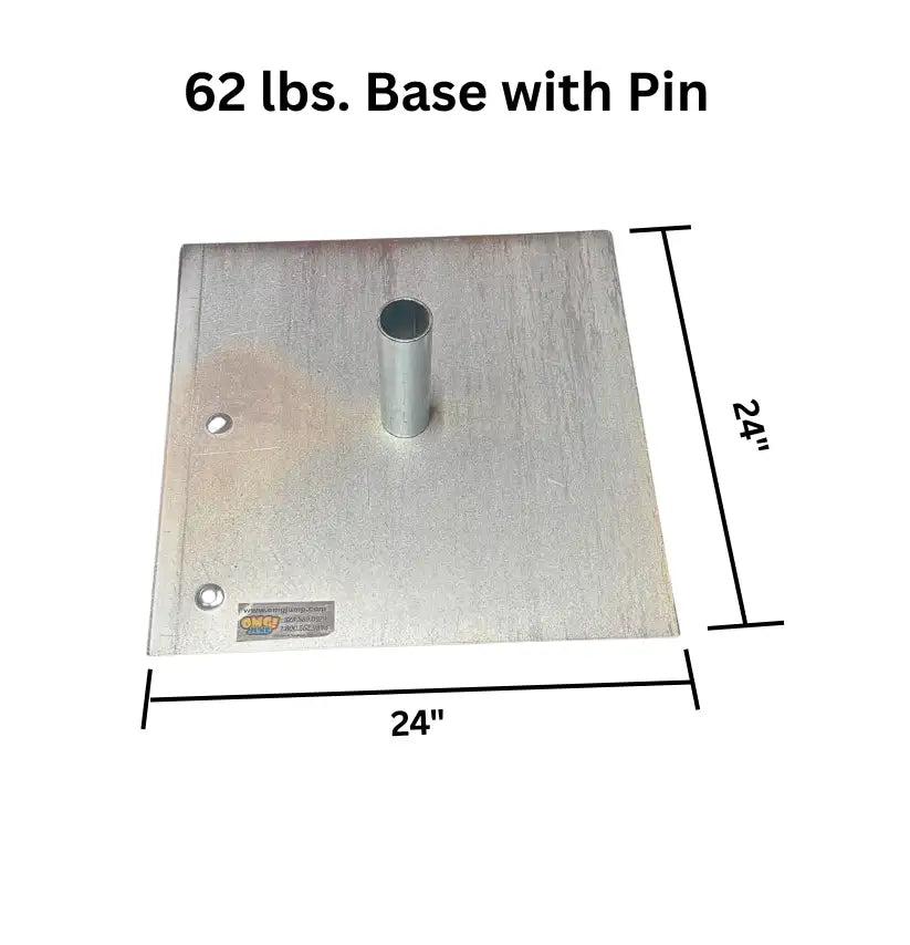 62 lbs Base w/ Pin