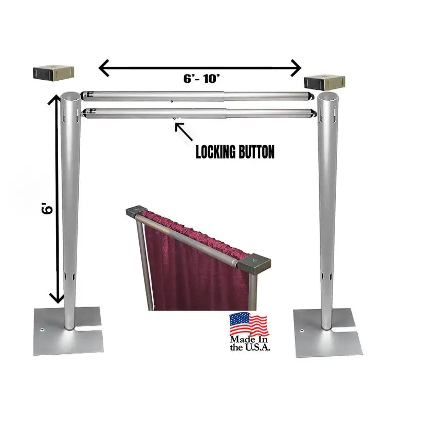 6FT Heavy-Duty Pipe & Drape Standard Backdrop Stand 4