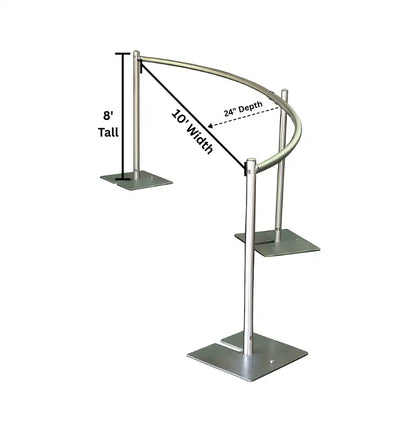 Heavy-Duty 10 FT Curved Backdrop Stand Kit