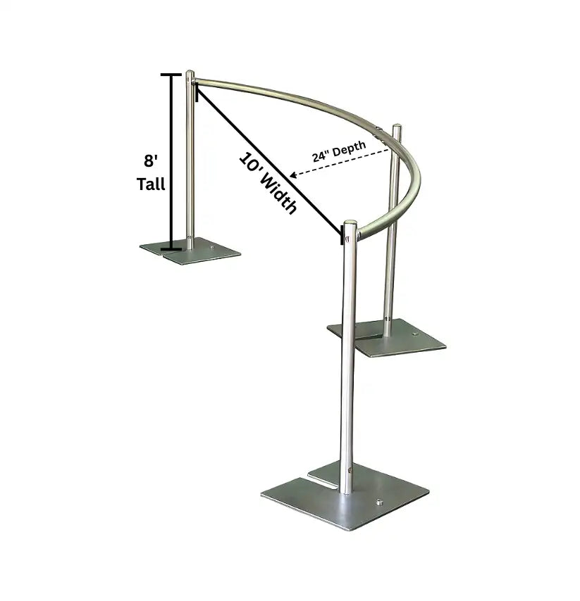 Heavy-Duty 10 FT Curved Backdrop Stand Kit
