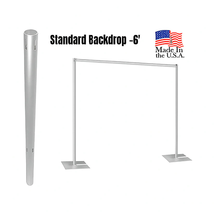 6FT Heavy-Duty Pipe & Drape Standard Backdrop Stand 2