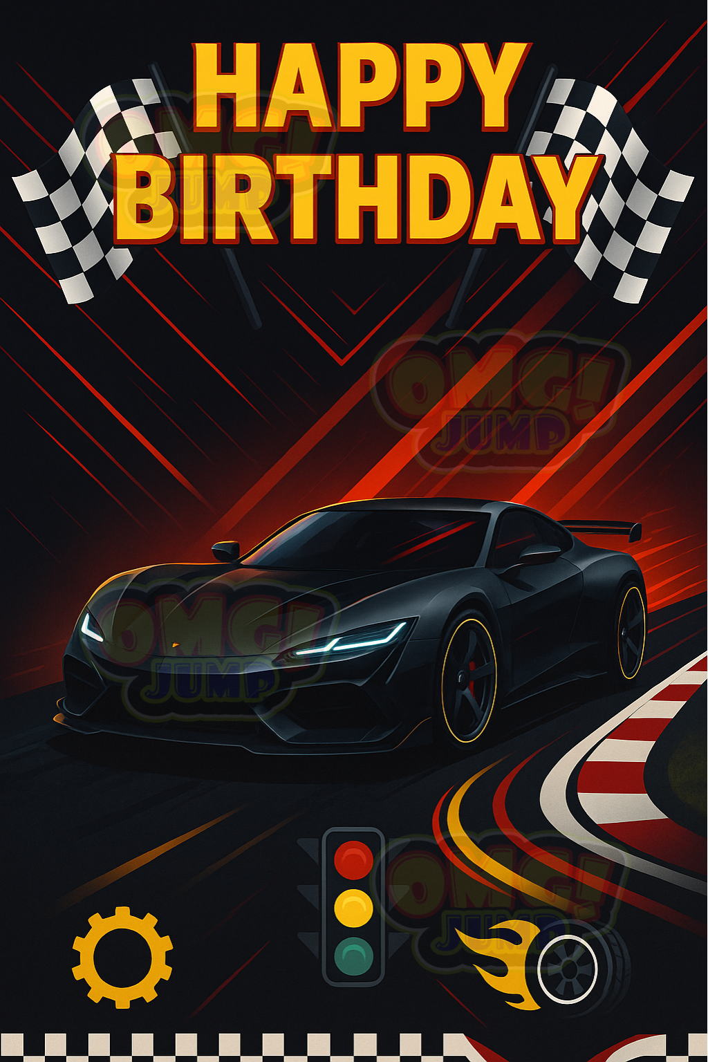 30x60 Happy Birthday Banner (2 Pieces)