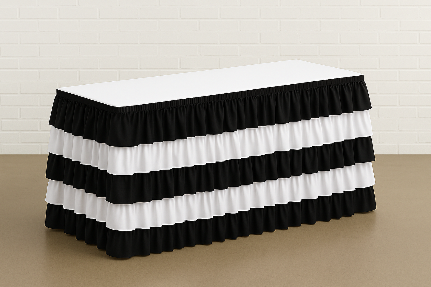 6' Layered Table Skirt