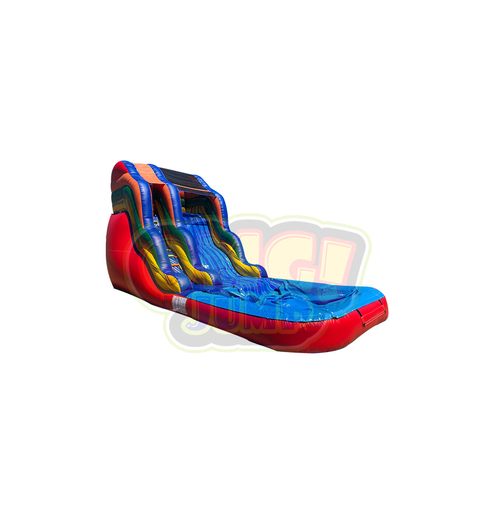 16' Red Marble Waterslide – OMG JUMP