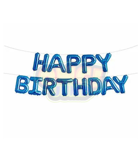 Royal Blue Happy Birthday Balloon Banner