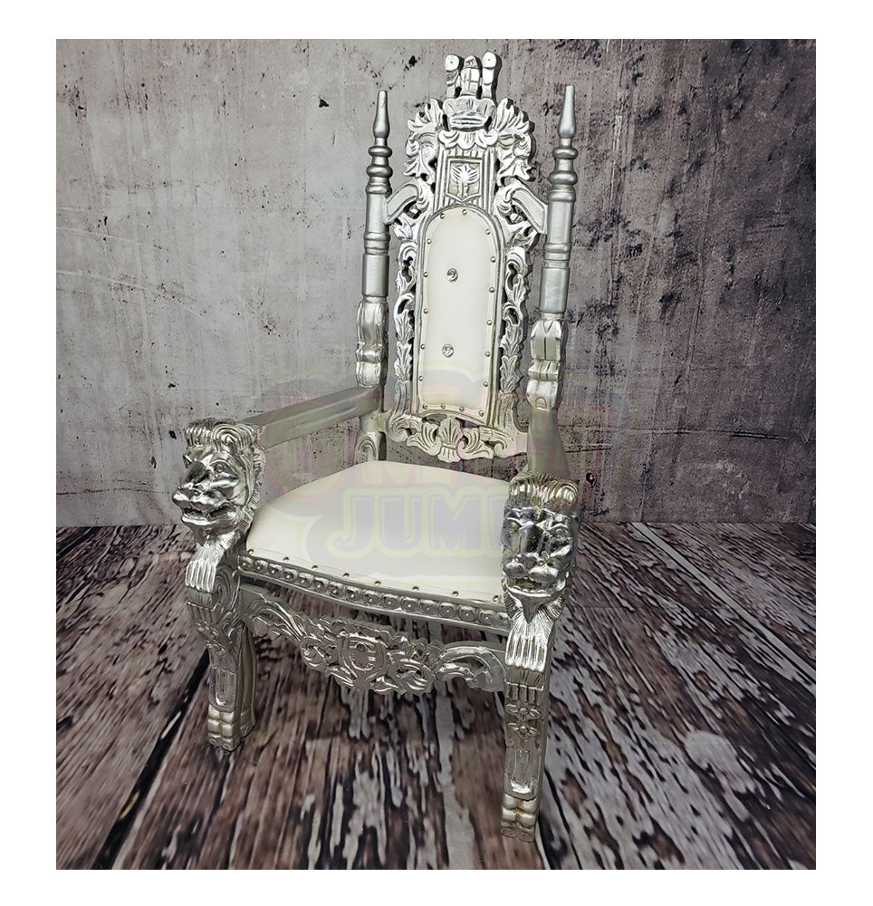 SIlver Kids Throne Chair